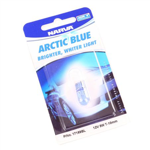 W5W Wedge W2.1x9.5d Premium Artic Blue Globe 12V 5W