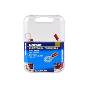 Crimp Terminal Ring Red Terminal Entry 8.4mm Vinyl 100 Pce