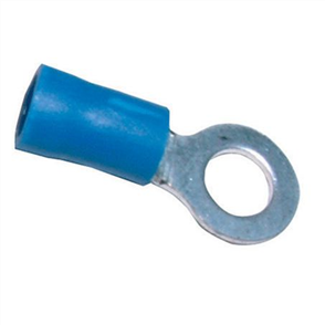 Crimp Terminal Ring Blue Terminal Entry 5mm Vinyl 100 Pc