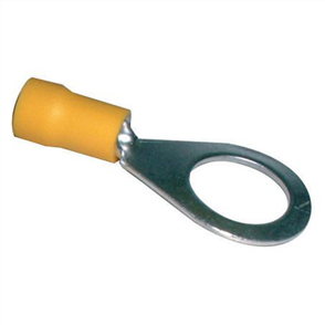 Crimp Terminal Ring Yellow Terminal Entry 9.5mm Vinyl 100 Pce