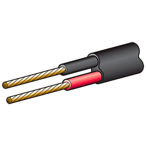 3mm Twin Core Automotive Cable Red/Black With Black Sheath 5M