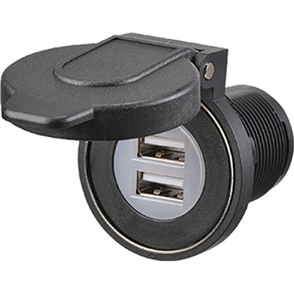 Dual USB Socket with Magnetic Dust Cover