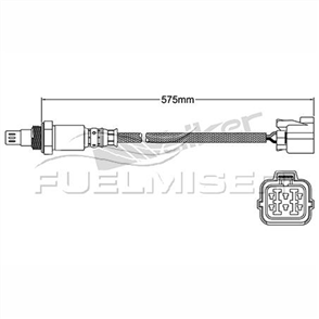 OXYGEN SENSOR DIRECT FIT 4 WIRE 575MM CABLE