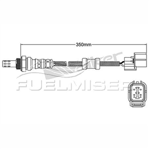 OXYGEN SENSOR DIRECT FIT 4 WIRE 350MM CABLE