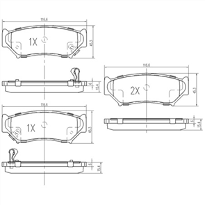 FRONT DISC BRAKE PADS - SUZUKI VITARA 95-98