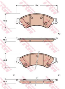 DTEC Brake Pad Set