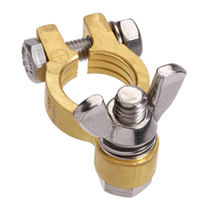 Battery Terminal Forged Brass Wingnut Positive 1pk