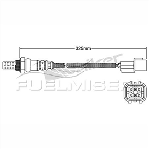 OXYGEN SENSOR DIRECT FIT 4 WIRE 325MM CABLE