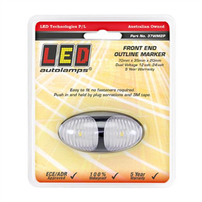 LED Autolamps 12/24V White Feom Black