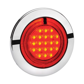 9-33 Volt LED Rear Stop Lamp (Red) and Red LED Tail Ring, 155mm Contou