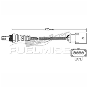 OXYGEN SENSOR DIRECT FIT 4 WIRE 425MM CABLE