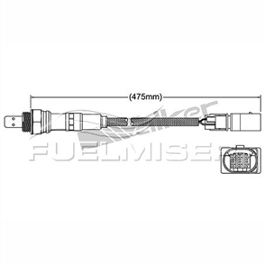 OXYGEN SENSOR DIRECT FIT 5 WIRE 475MM CABLE