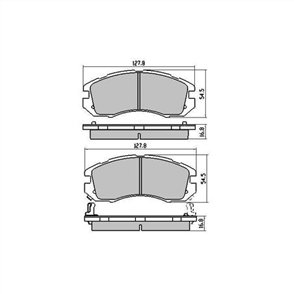 GP MAX LOW METALLIC BRAKE PAD SET ISUZU PEUGEOT SUBARU RDB1185