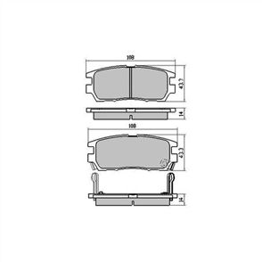 GP MAX LOW METALLIC BRAKE PAD SET MITSUBISHI RDB1231