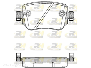 RDB1549-08-RH - R/PADS AUDI A1/Q3 2010-18 SKODA OCTAVIA 2012-ON VW CAD