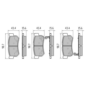 GP MAX LOW METALLIC BRAKE PAD SET SSANGYONG RDB2114