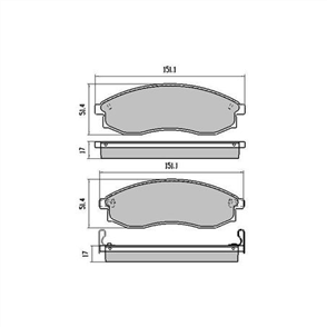 PHANTOM CERAMIC BRAKE PAD SET MITSUBISHI NISSAN RDC1308