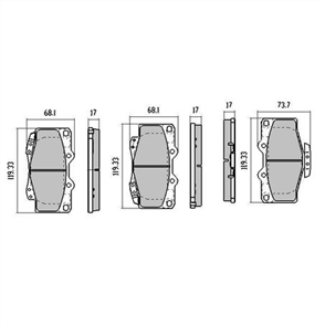 PHANTOM CERAMIC BRAKE PAD SET TOYOTA HILUX LANDCRUISER RDC1323