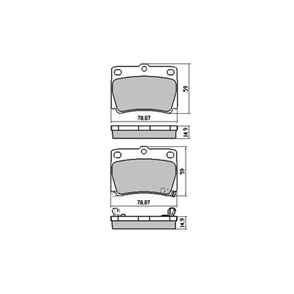 PHANTOM CERAMIC BRAKE PAD SET MITSUBISHI CHALLENGER PAJERO RDC1390