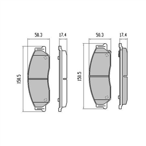 PHANTOM CERAMIC BRAKE PAD SET TOYOTA RDC1474