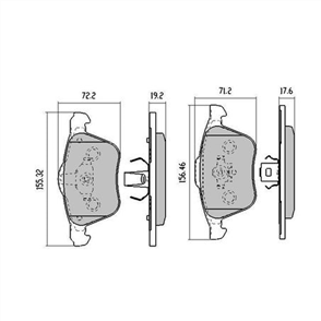 PHANTOM CERAMIC BRAKE PAD SET FORD MAZDA SAAB VOLVO RDC1658