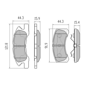 PHANTOM CERAMIC BRAKE PAD SET DAIHATSU MITSUBISHI RDC2142