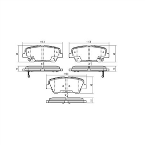 PHANTOM CERAMIC BRAKE PAD SET HYUNDAI KIA LDV SSANGYONG RDC2257