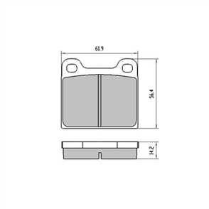 PHANTOM CERAMIC BRAKE PAD SET ALFA ROMEO VOLVO RDC2