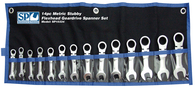 14pc Stubby Flexhead Metric Geardrive Spanner Set 