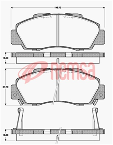 DB1206 E FRONT DISC BRAKE PADS - HONDA CRV , ODYSSEY 00-03