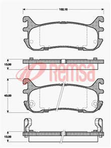 DB1283 E REAR DISC BRAKE PADS - MAZDA MX-5   93-01