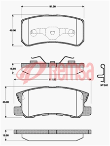 REAR DISC BRAKE PADS - MITSUBISHI PAJERO 00- DB1464 UC