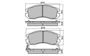 FRONT DISC BRAKE PADS - SUBARU IMPREZA 93-97 DB1185 UC