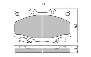 FRONT DISC BRAKE PADS - TOYOTA LAND CRUISER 80 SERIES 90-98 DB1199 UC