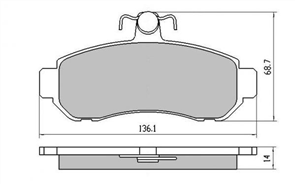 DB1203 UC FRONT DISC BRAKE PADS - MITSUBISHI MAGNA 86-04