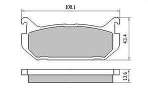 REAR DISC BRAKE PADS - MAZDA 626 GE , GF 91-02