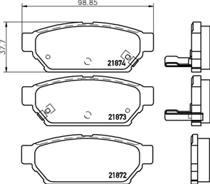 REAR BRAKE PADS - MITSUBISHI LANCER CC CE CERAMIC 92-05