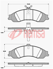 DB1331 E FRONT DISC BRAKE PADS - HOLDEN COMM VT-VZ  97 - 06