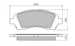 FRONT DISC BRAKE PADS - SUBARU LEGACY BE5 BE9 CERAMIC 98-03