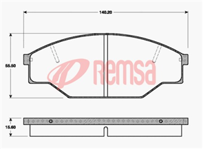 DB1350 E FRONT DISC BRAKE PADS - TOYOTA HILUX VZN85,VZN95 88