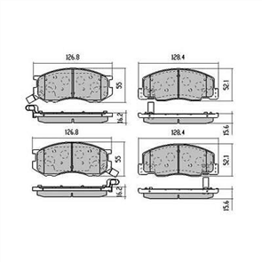 FRONT DISC BRAKE PADS - TOYOTA PREVIA TCR10 97-01