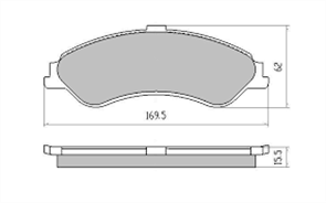 FRONT DISC BRAKE PADS - FORD FALCON AU11 AU111 CERAMIC 00-02