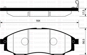 FRONT DISC BRAKE PADS - NISSAN NARVA D22 4WD 97-