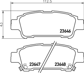 REAR BRAKE PADS - TOYOTA PREVIA ACR# MCR# CERAMIC 99-