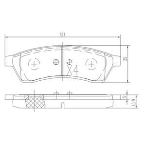 REAR DISC BRAKE PADS - HOLDEN EPICA  07-11