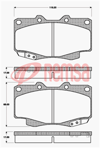 DB1739 E FRONT DISC BRAKE PADS - TOYOTA HILUX KUN2# 04-