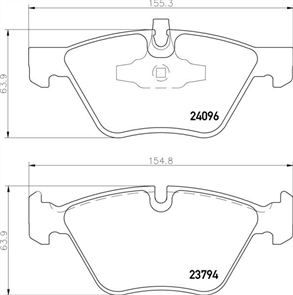 FRONT DISC BRAKE PADS - BMW 5 SER E61 05-10