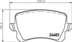 REAR DISC BRAKE PADS - AUDI/VW A6 CERAMIC 01-06