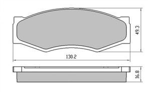 FRONT DISC BRAKE PADS - NISSAN NAVARA CARAVAN ATLAS 85-92