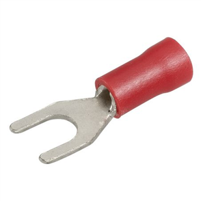 Crimp Terminal Spade Red Insulated 4.3mm - 21 Pce